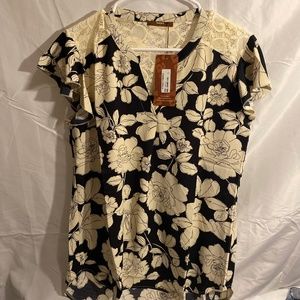 Large floral blouse